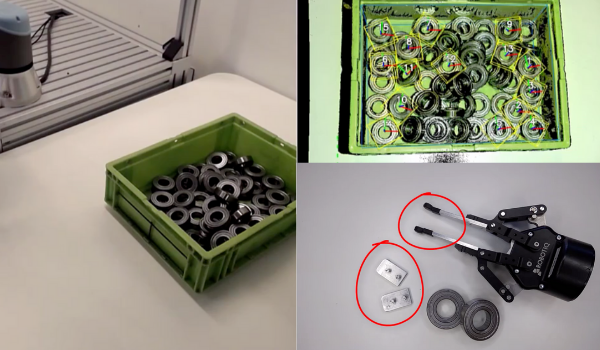 Pick bearings from a random bin and place them with orientation: step by step guide